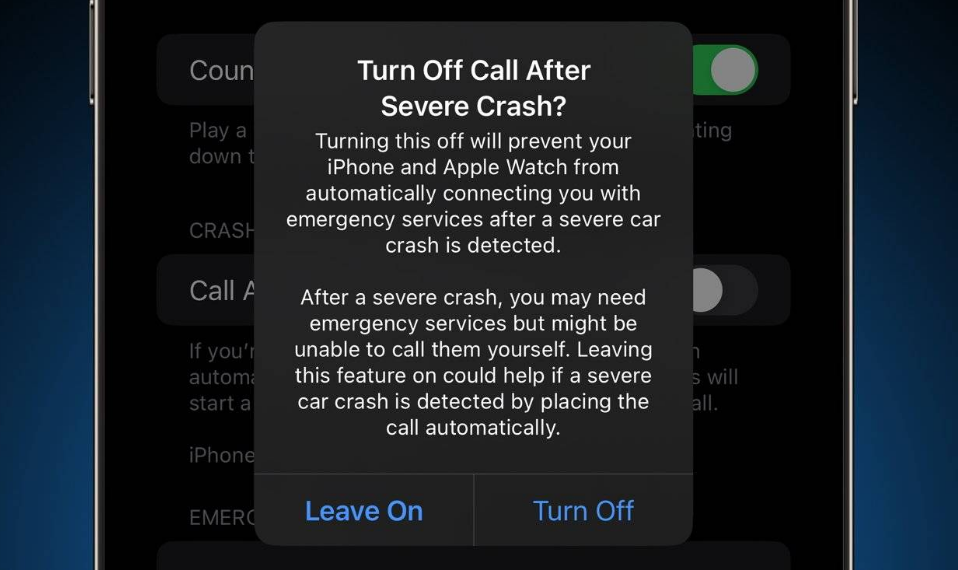 册亨苹果14维修分享 iPhone 14 和 Apple Watch 上关闭崩溃检测 